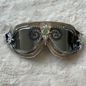•| handmade tinted festival goggles